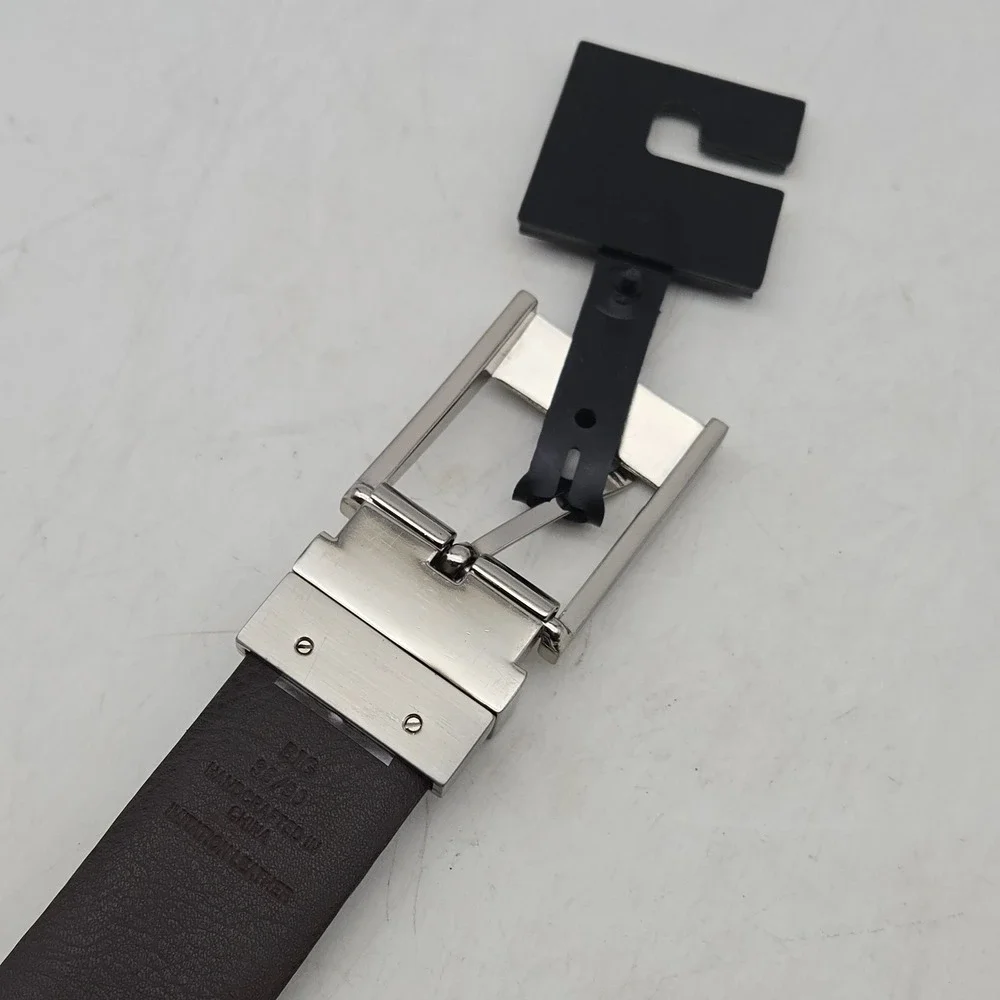 Apt. 9 Belt Black Brown Reversible Syn Leather Mens 34-36‎ Nickel Buckle